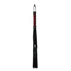 Sex and Mischief Stripe Flogger - Red and Black - MyPleasure
