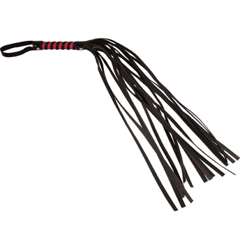 Sex and Mischief Stripe Flogger - Red and Black