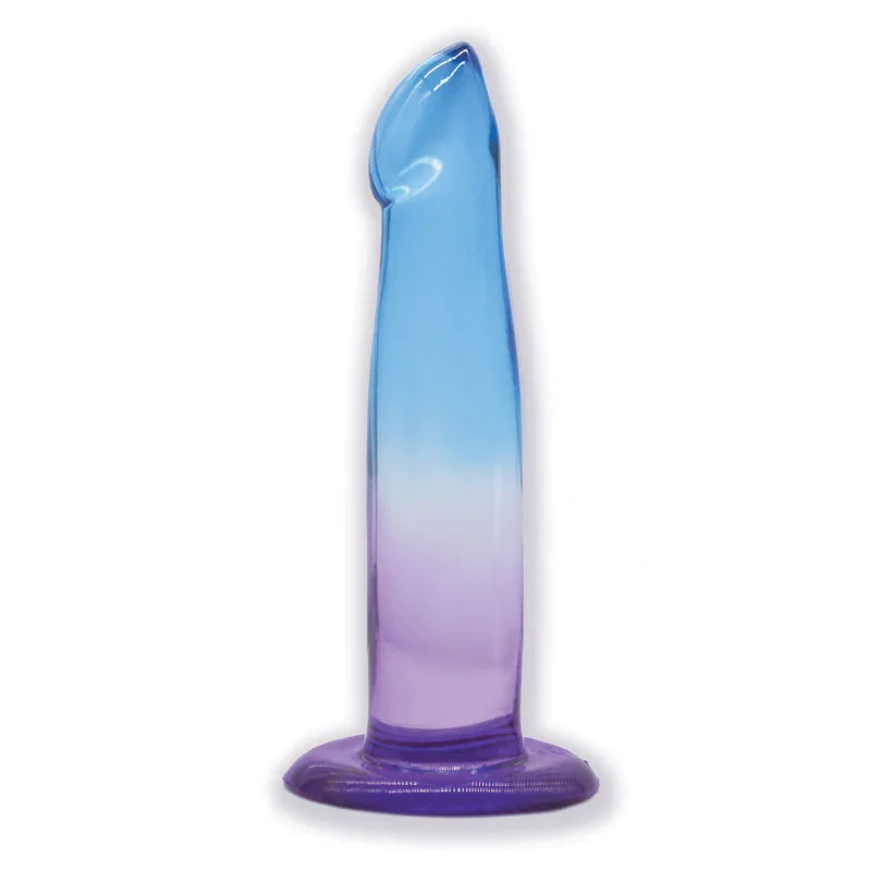 Shades, 6.25"" G-Spot Jelly Tpr Gradient Dong - Blue and Purple