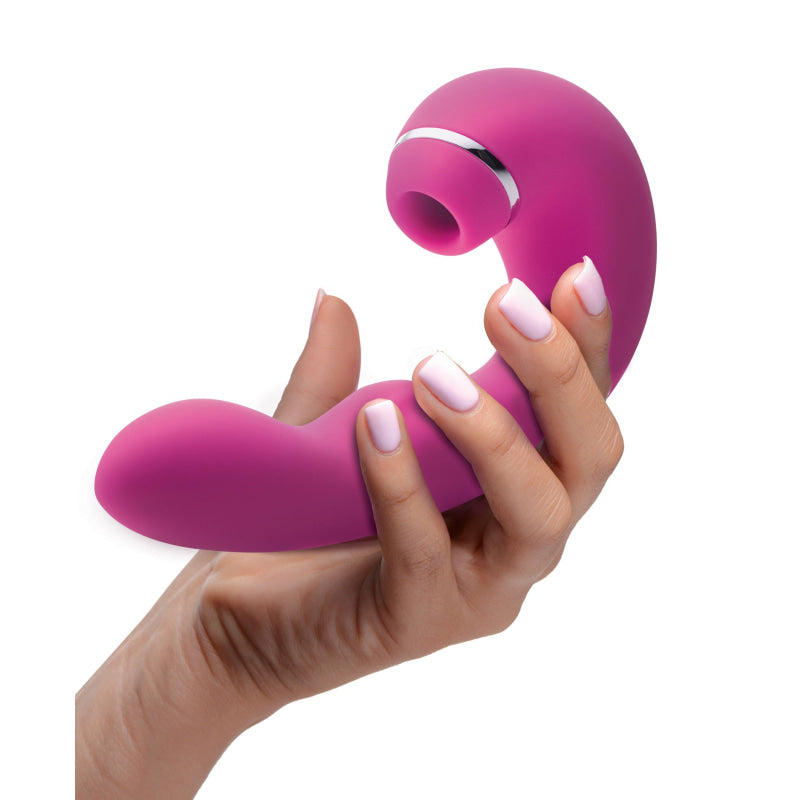 Shegasm 5 Star 10x Tapping G-Spot Vibe With Suction - Pink