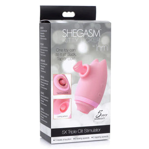Shegasm Kitty Licker 5x Triple Clit Stimulator - Pink