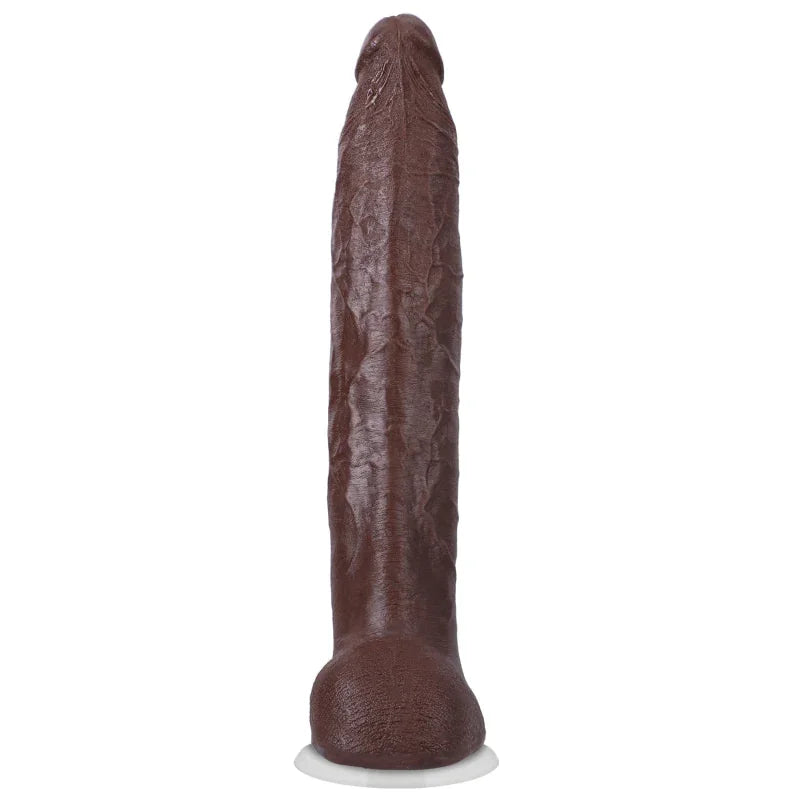Signature Cocks - Damion Dayski - 12 Inch Ultraskyn Cock With Removable Vac-U-Lock Suction Cup - Chocolate
