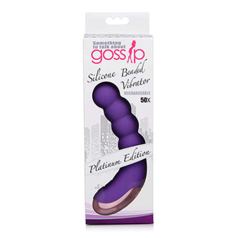 Silicone Beaded Vibrator - Violet Item Number CN-04-0727-40