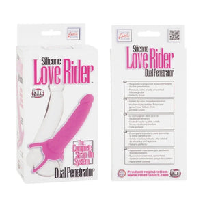 Silicone Love Rider Dual Penetrator - Pink - MyPleasure