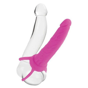 Silicone Love Rider Dual Penetrator - Pink - MyPleasure