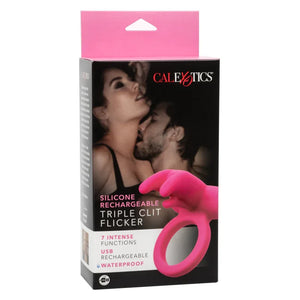 Silicone Rechargeable Triple Clit Flicker - MyPleasure