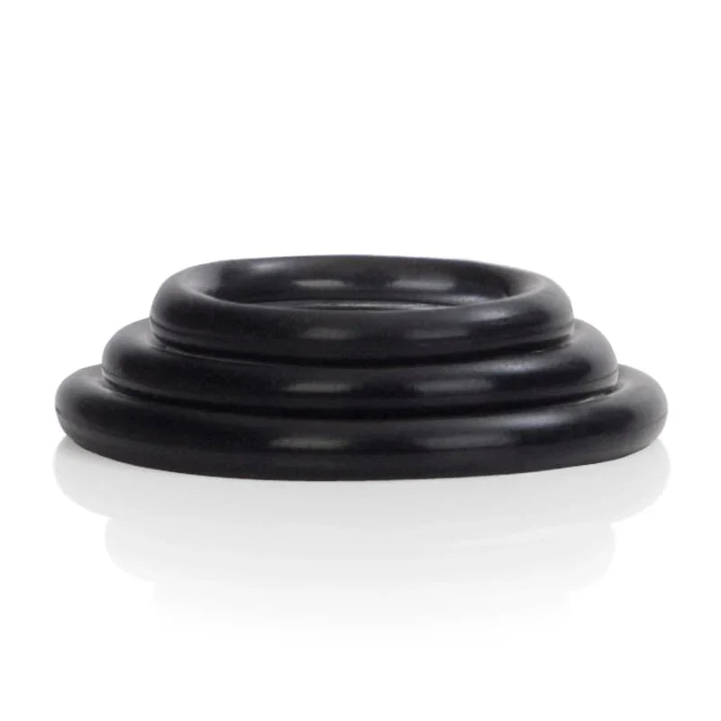 Silicone Support Rings - Black - MyPleasure