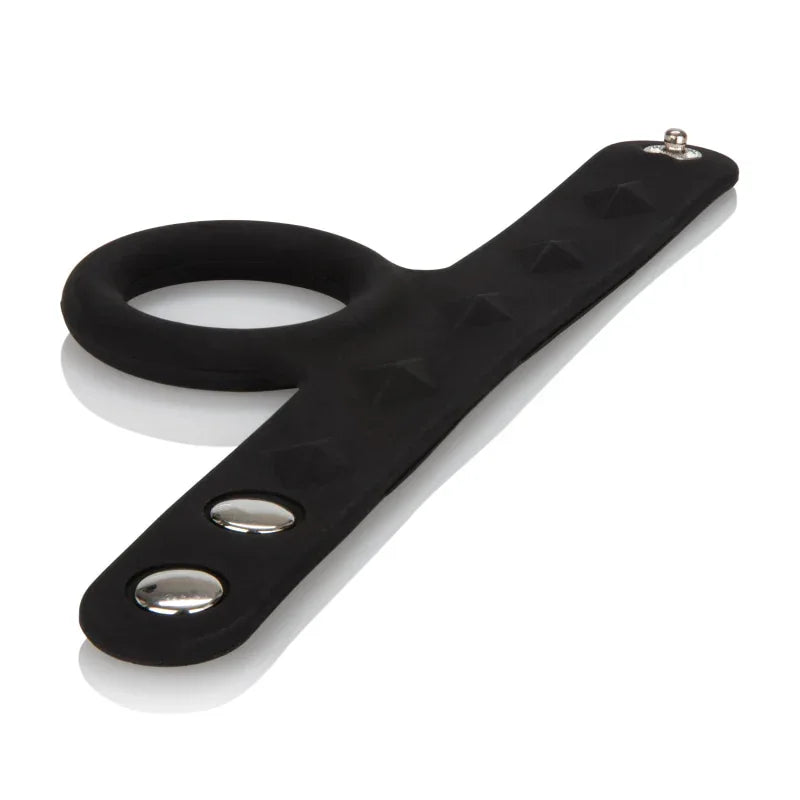 Silicone Tri-Snap Scrotum Support Ring - Large - MyPleasure