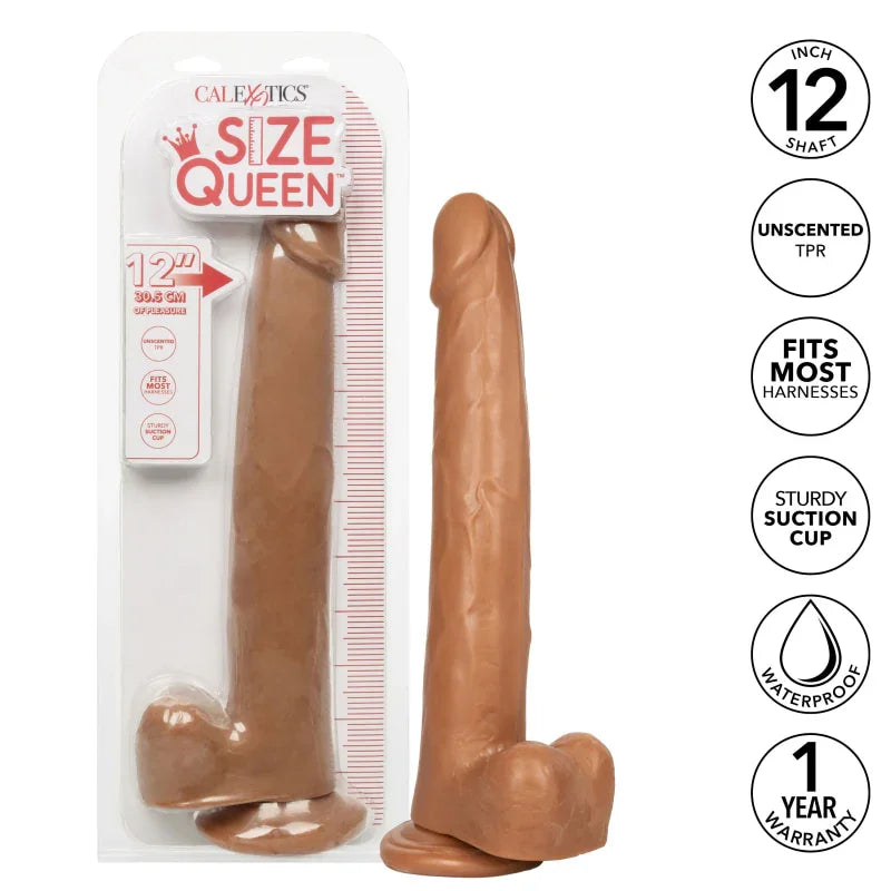 Size Queen 12 inch/30.5 Cm - Brown - MyPleasure