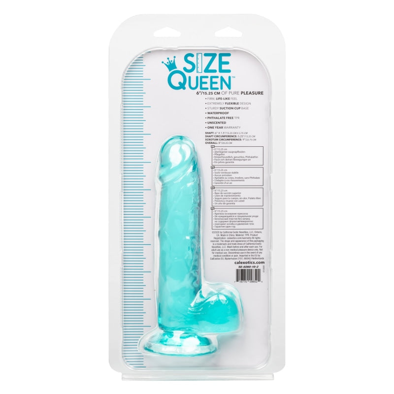 Size Queen 6 Inch - Blue - Dildos & Dongs