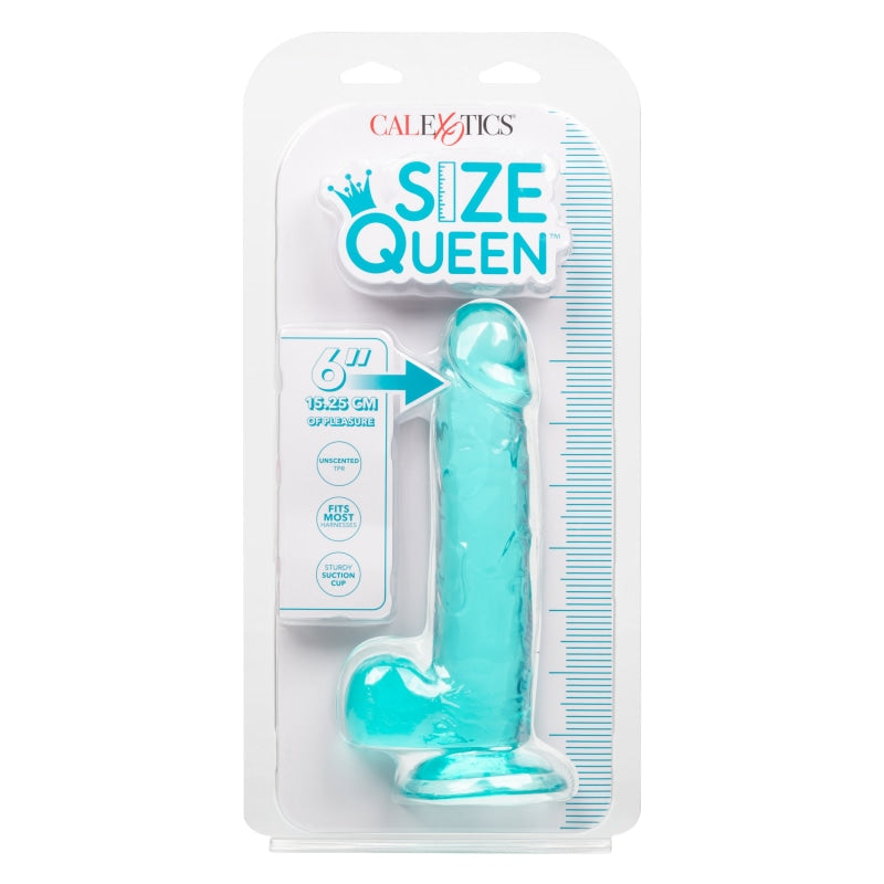 Size Queen 6 Inch - Blue - Dildos & Dongs