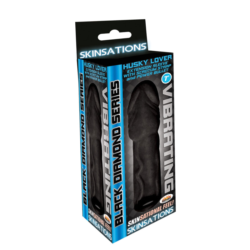 Skinsations Black Diamond Series Vibrating Husky Lover - Black