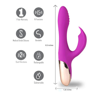 Skyler Silicone Bendable Rabbit - Purple
