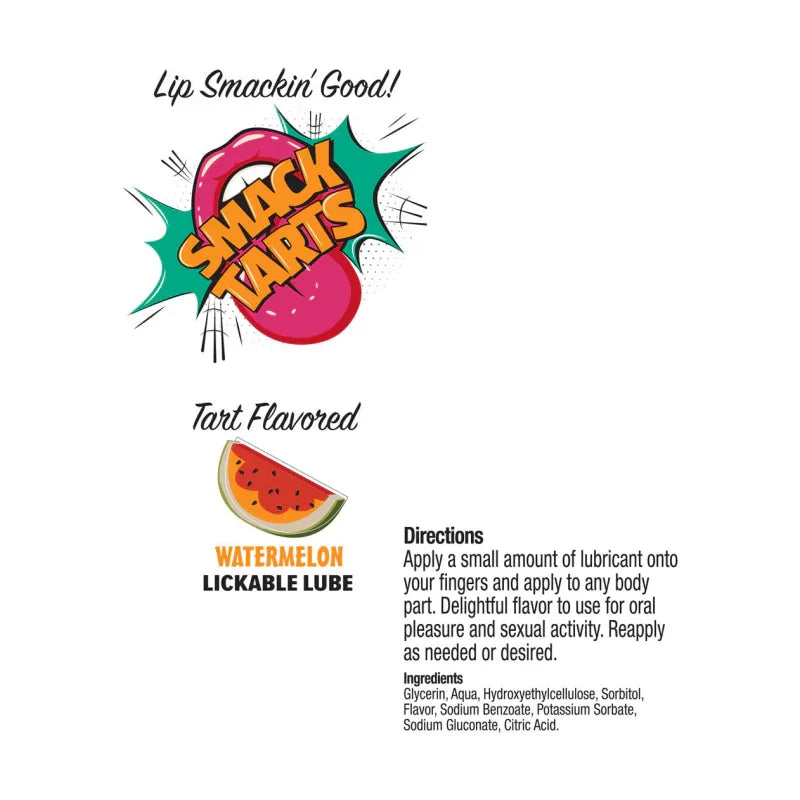 Smack Tarts 2oz Lickable Flavored Lubricant - Watermelon - MyPleasure