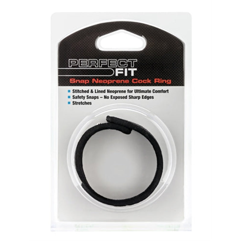 Snap Neoprene Cockring - Black