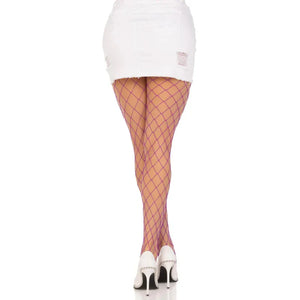 Spandex Diamond Net Tights - One Size - Purple - MyPleasure