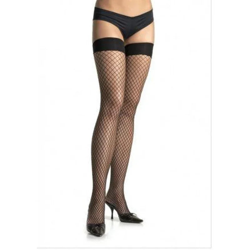 Spandex Industrial Net Thigh Highs - Black - MyPleasure