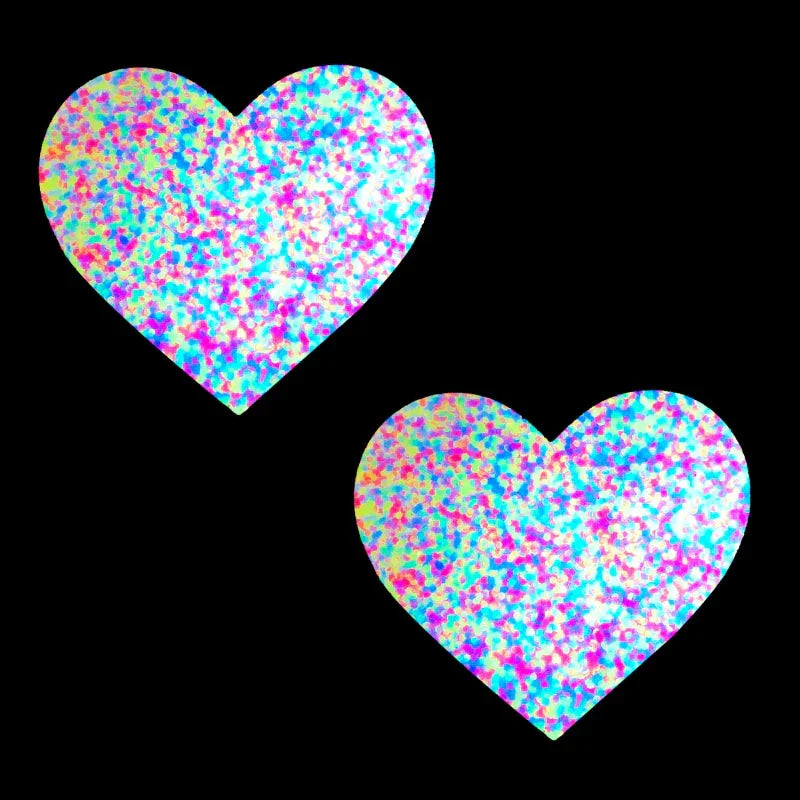 Sprankles Neon Blacklight Glitter I Heart U Nipztix Pasties - MyPleasure