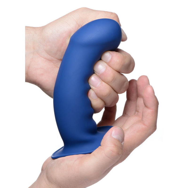 Squeezable Thick Phallic Dildo - Blue