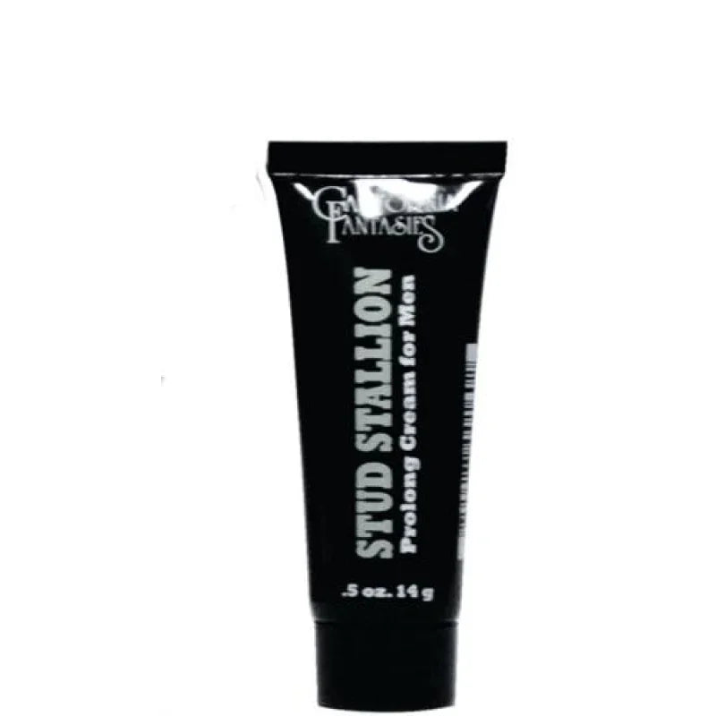 Black tube of California Fantasies Stud Stallion prolong cream for men .5 oz 14g