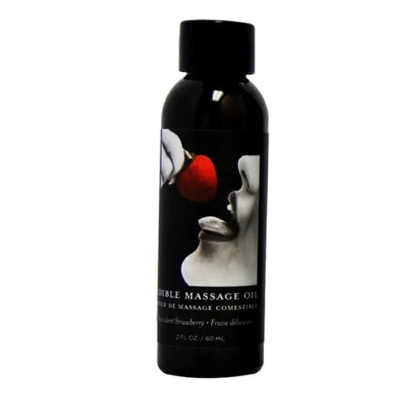 Succulent Strawberry Edible Massage Oil 2 Oz - MyPleasure