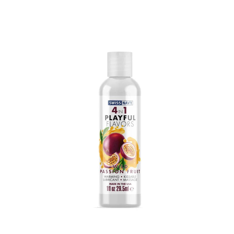 Swiss Navy 4-in-1 Playful Flavors - Wild Passion Fruit - 1 Fl. Oz. - MyPleasure