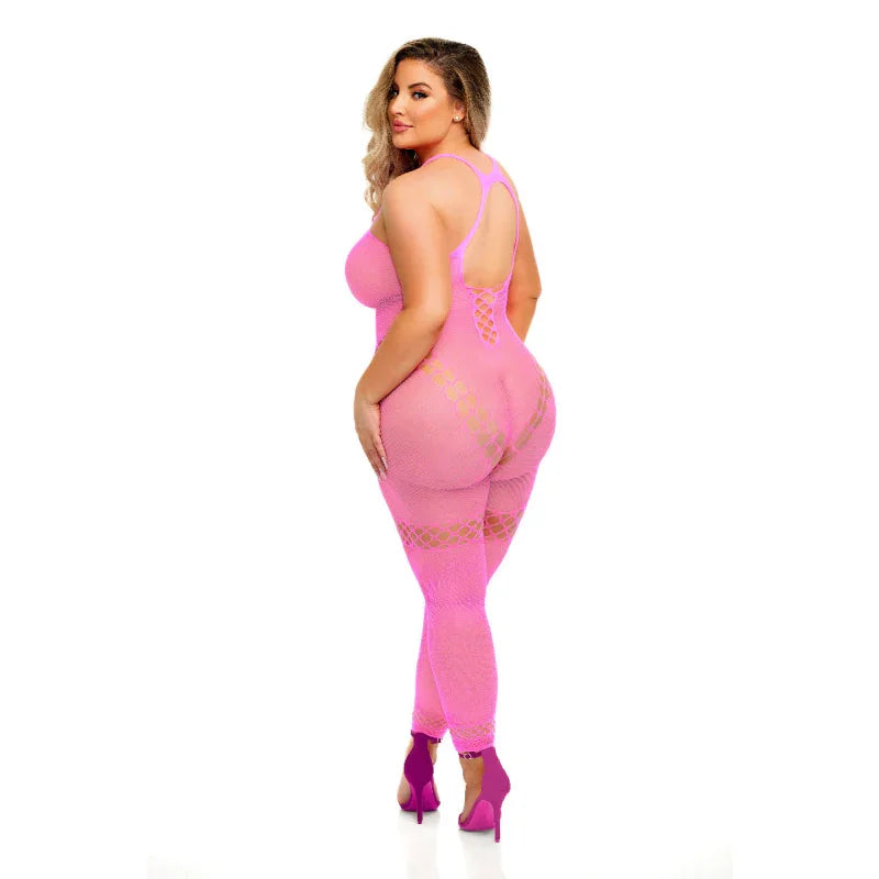 Take You There Bodystocking - Queen Size - Pink - MyPleasure