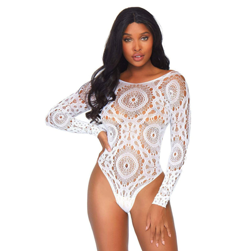 Thong Back Teddy - White - M/l