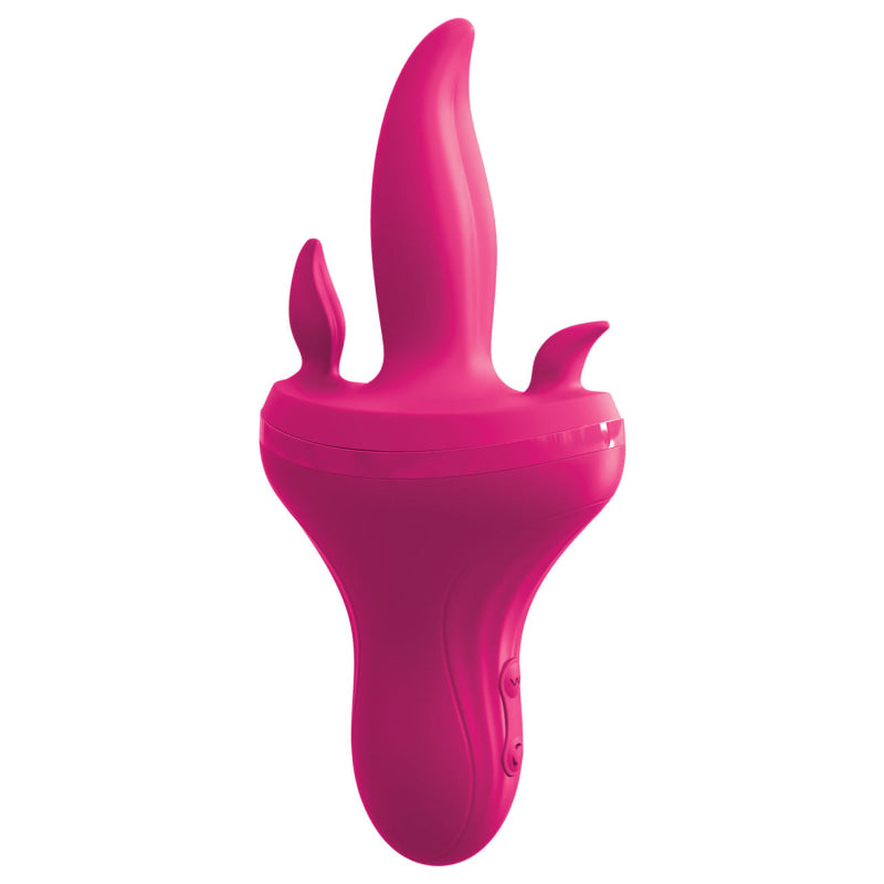 Threesome Holey Trinity Triple Tongue Vibrator - Pink