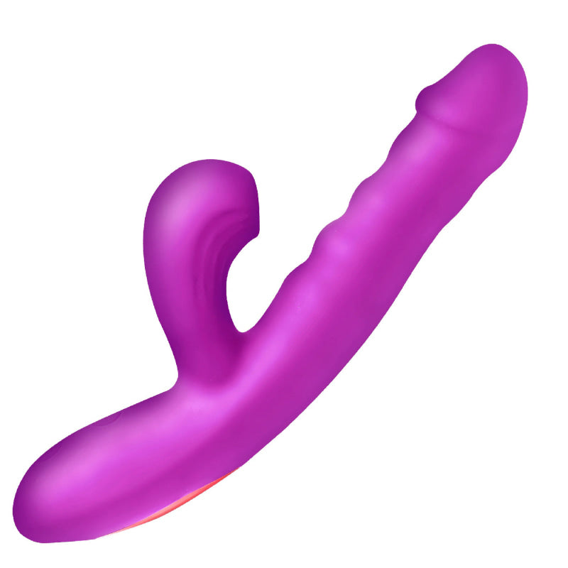 Thrust Wave Thrusting and Sucking Rabbit Vibrator  - Purple