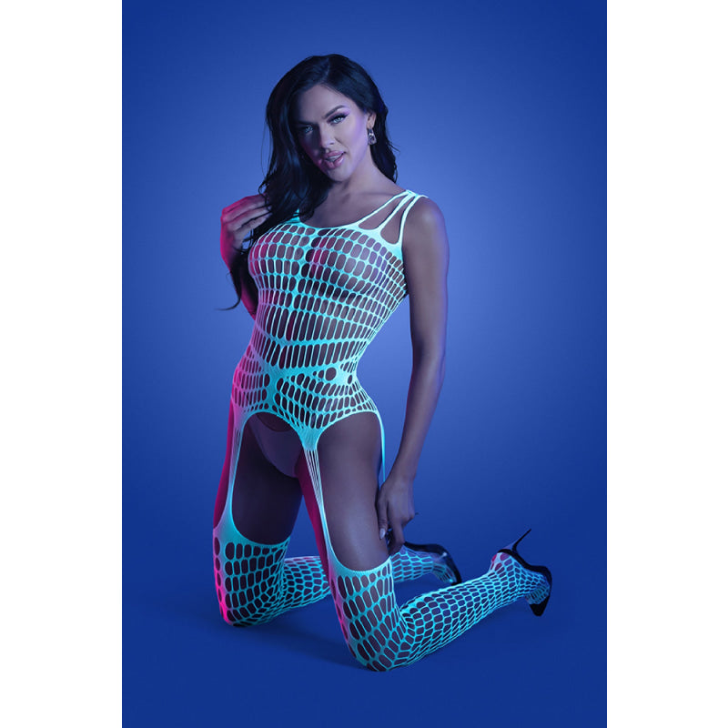 Timelapse Bodystocking - One Size - White/blue