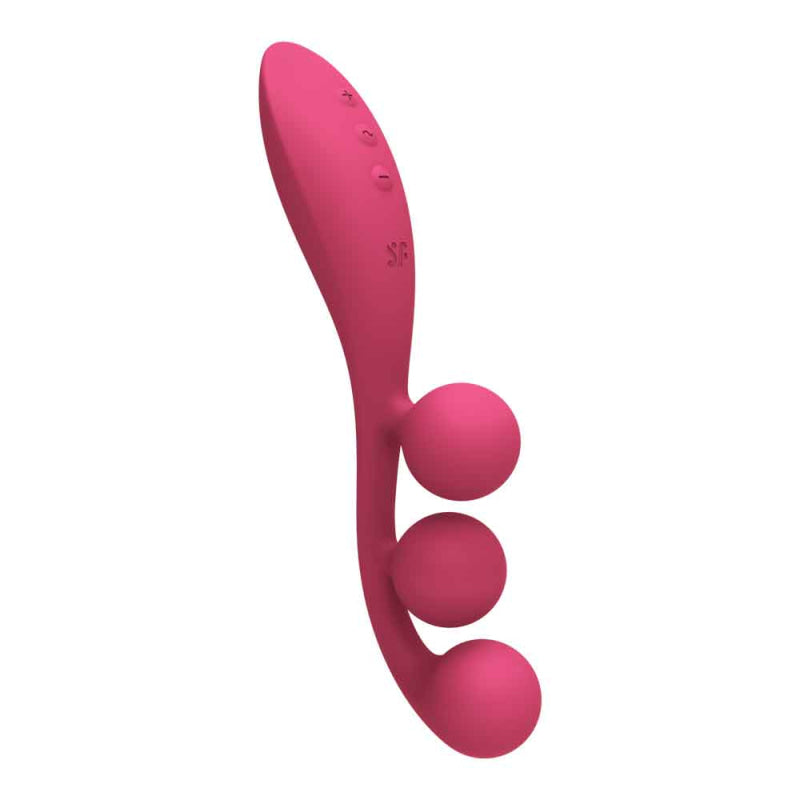 Tri Ball 1 Lay on Vibrator - Red