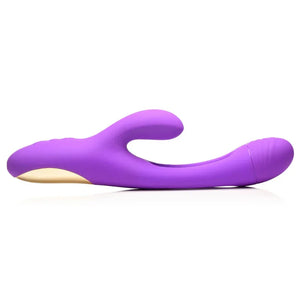 Tri-Flick Flicking Silicone Rabbit Vibrator - Purple - MyPleasure
