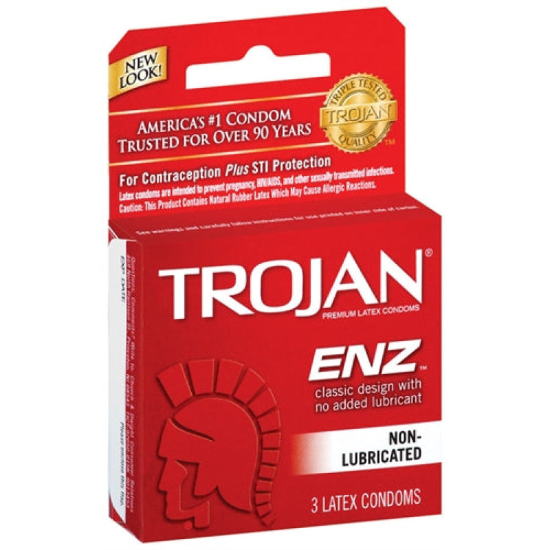 Trojan Enz Non-Lubricated Condoms - 3 Pack