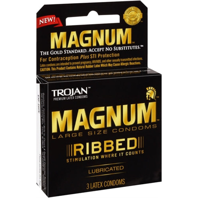 Trojan Magnum Ribbed - 3 Pack