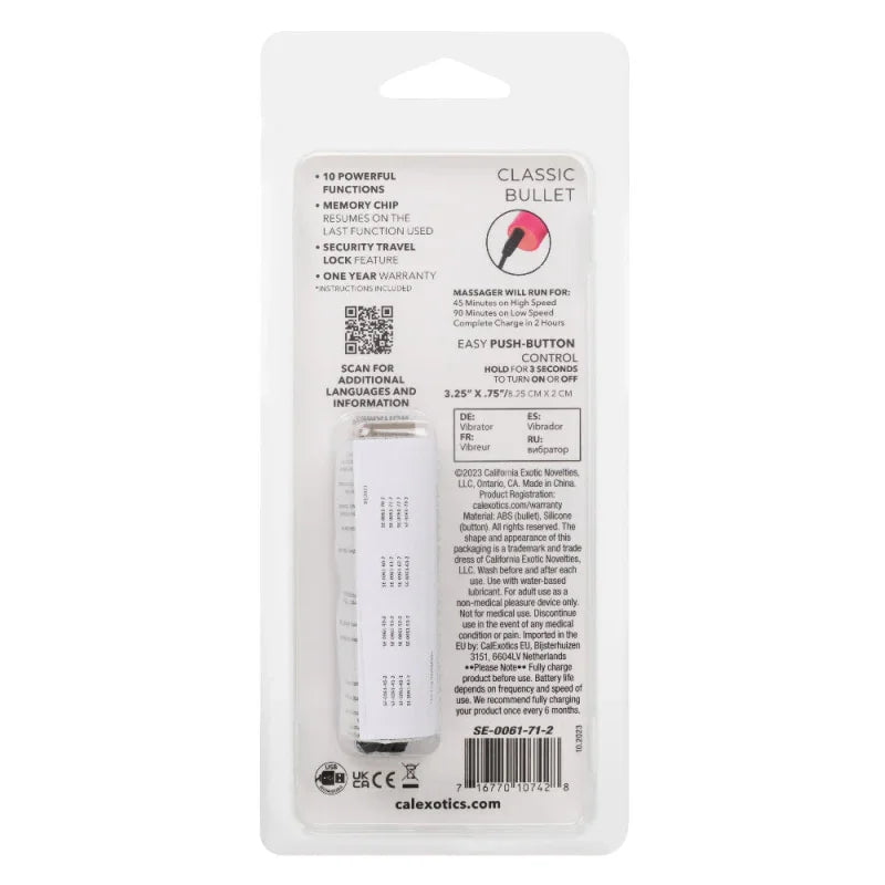 Turbo Buzz Classic Bullet - Pink - MyPleasure