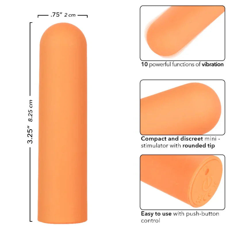 Turbo Buzz Rounded Bullet - Orange - MyPleasure