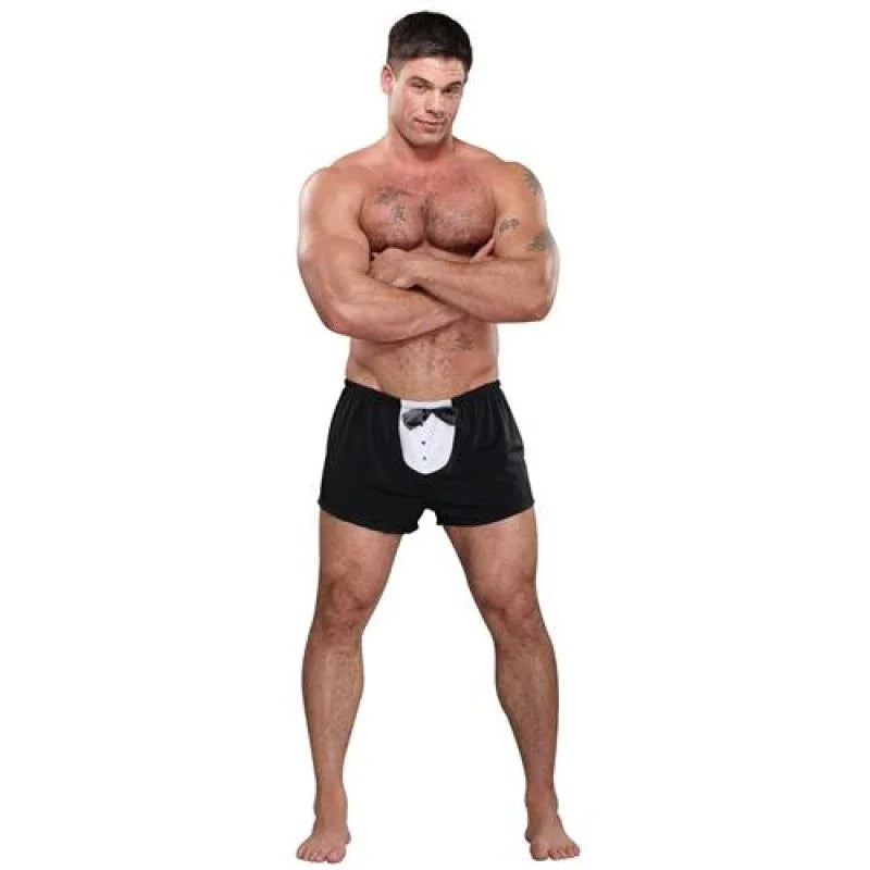Tuxedo Boxer - One Size - Black - MyPleasure