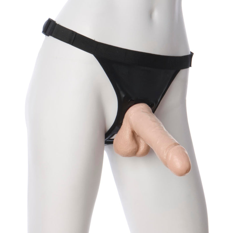 Vac-U-Lock 6 Inch Realistic Cock - White