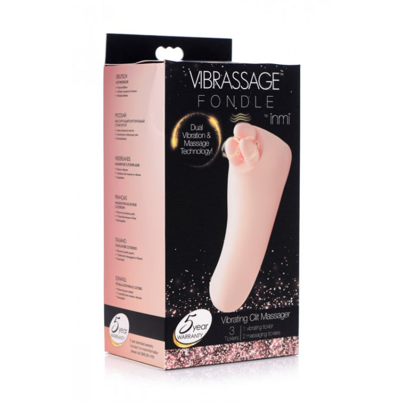 Vibrassage Fondle Vibrating Clit Massager - Pink