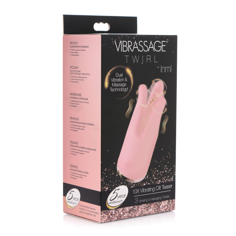 Vibrassage Twirl 10x Vibrating Clit Teaser - Pink