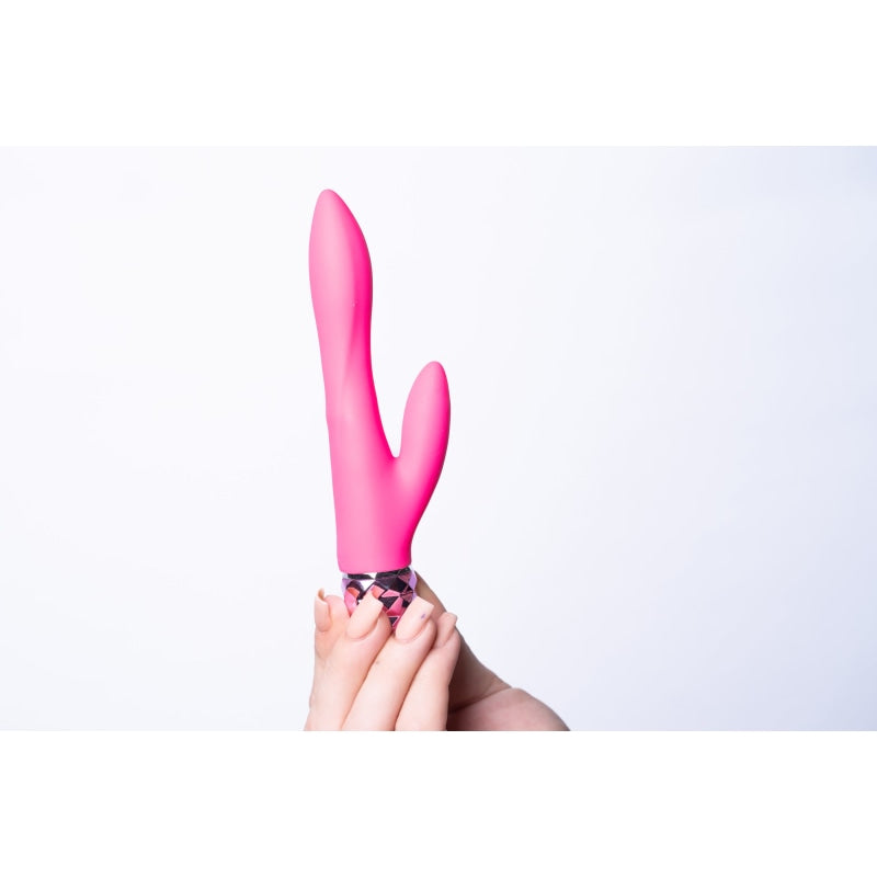 Victoria Crystal Gem Dual Vibrator - Pink