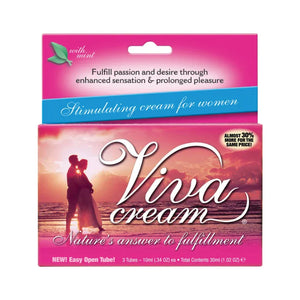 Viva Cream 3 Tubes 7.5ml Each Mint Flavor - MyPleasure