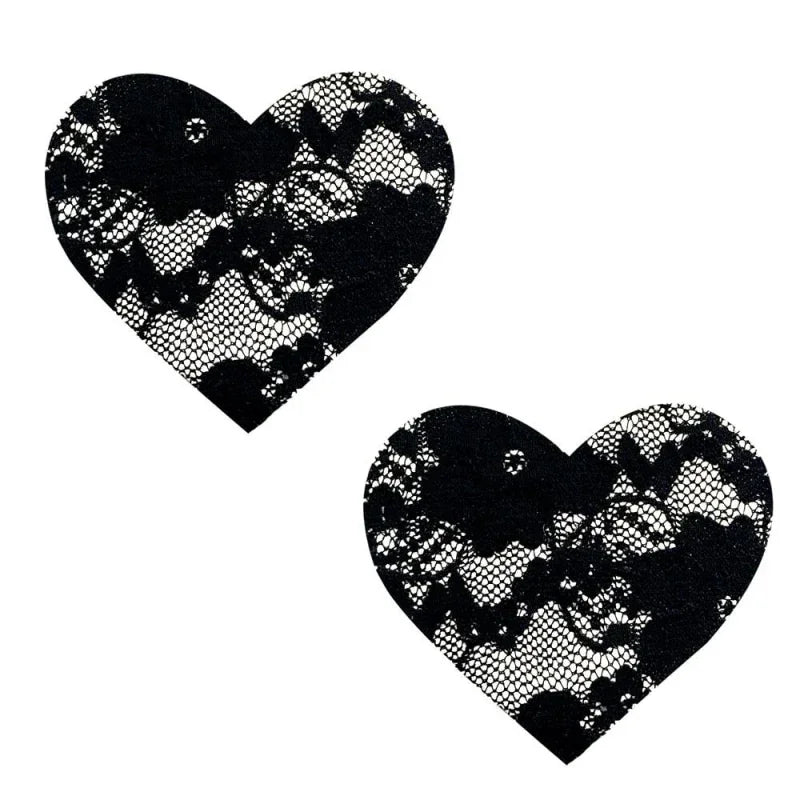 Vogue Black Lace I Heart U Nipztix Pasties - MyPleasure