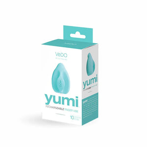 Yumi Rechargeable Finger Vibe - Tease Me Turquoise - MyPleasure