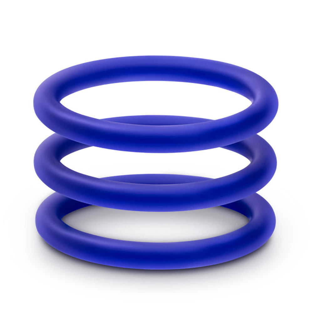 Performance - Vs1 Pure Premium Silicone Cockrings  - Medium - Indigo