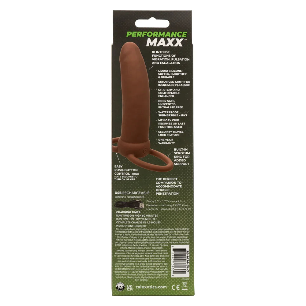 Performance Maxx Rechargeable Thick Dual Penetrator - Brown