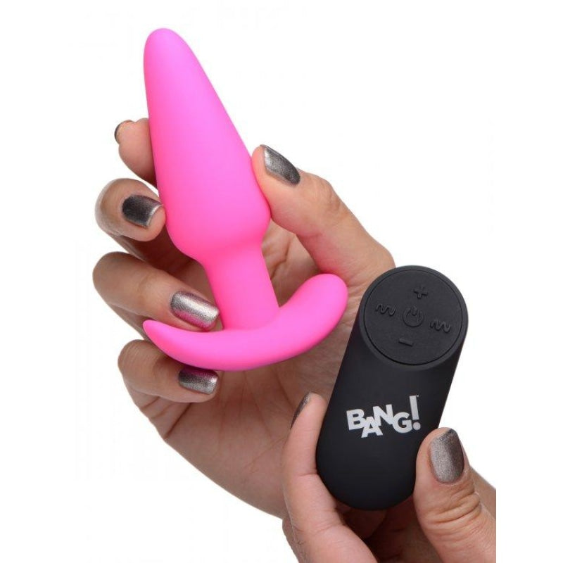 21x Silicone Butt Plug With Remote - Pink - Anal Toys & Stimulators