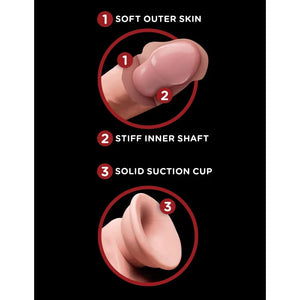 6 Inch Triple Density Cock With Swinging Balls