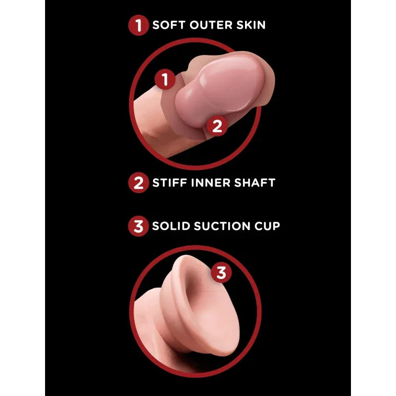 6 Inch Triple Density Cock With Swinging Balls